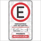 Estacionamento - uso obrigatório de cartão